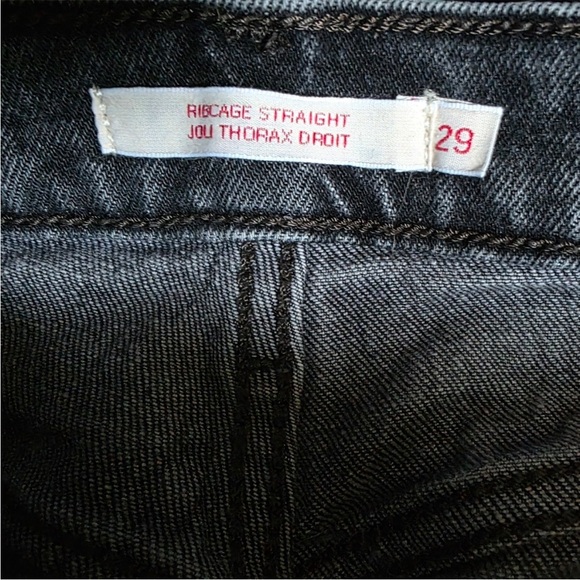 Levi's Ribcage Straight Jeans in Washed Black - Picture 11 of 14